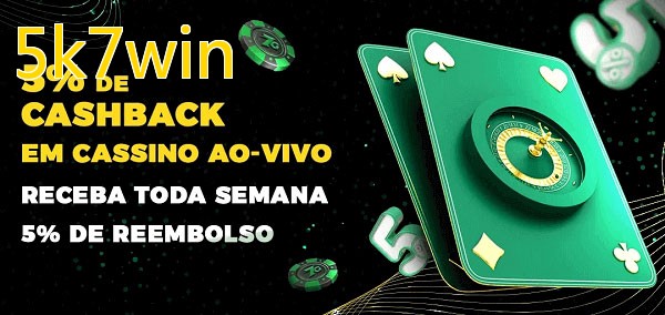 Promoções do cassino ao Vivo 5k7win